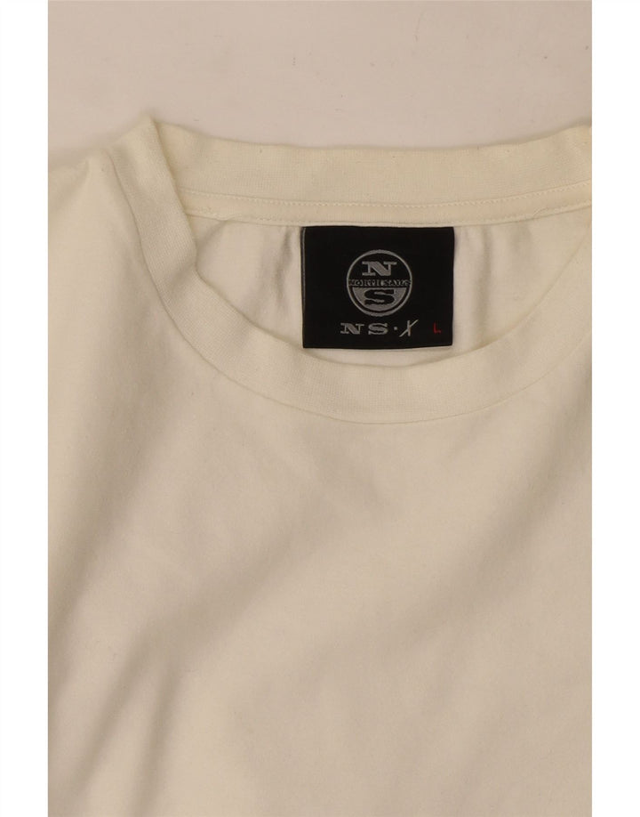 Top masculino North Sails manga comprida grande branco