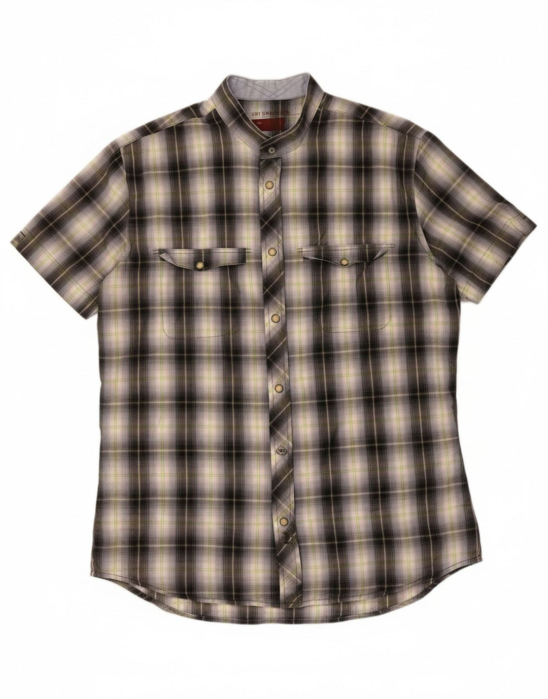 Camisa masculina de manga curta LEVI'S média preta xadrez