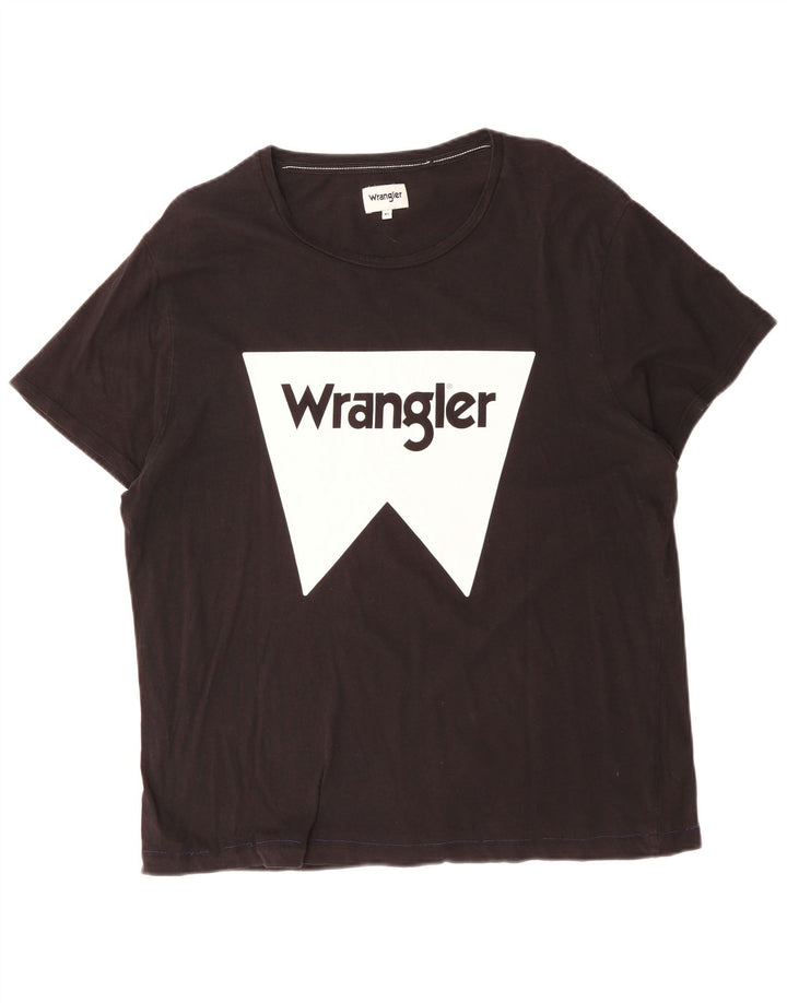 Camiseta gráfica masculina WRANGLER Top XL algodão preto