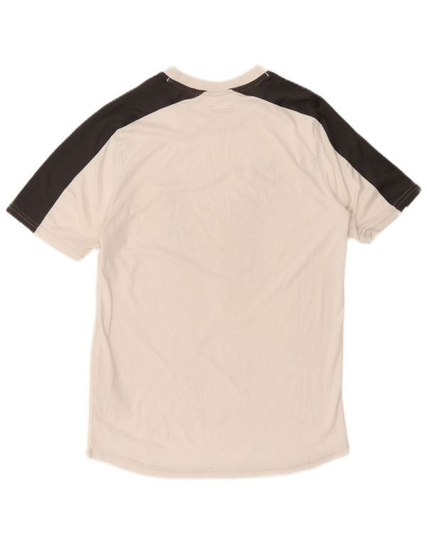 Under Armour Mens T-Shirt Top Pequeno Poliéster Colorblock Branco