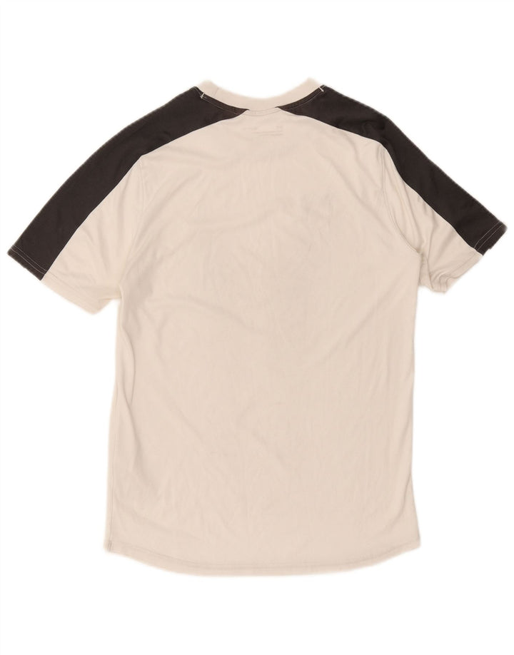 Under Armour Mens T-Shirt Top Pequeno Poliéster Colorblock Branco