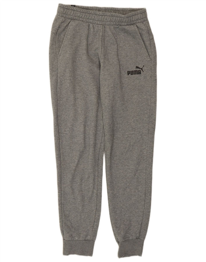 Calça de treino masculina Puma Joggers cinza médio algodão manchado