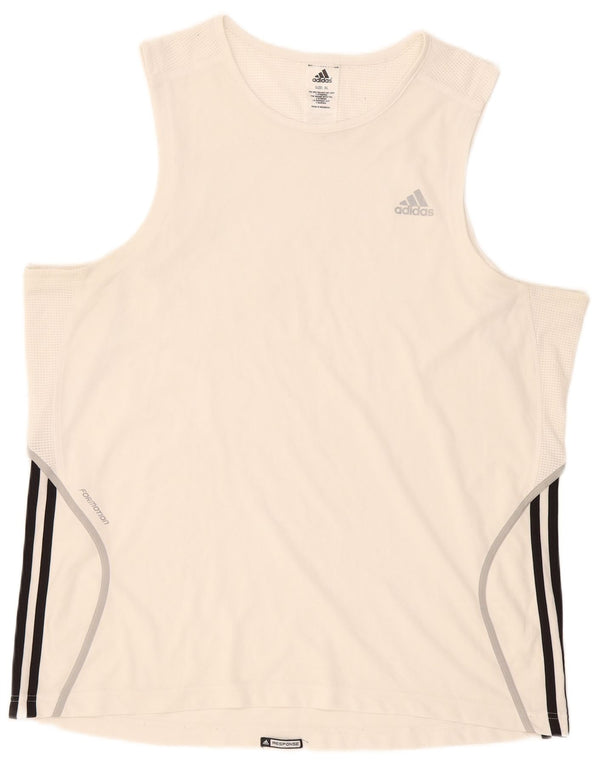Adidas Mens Colete Top XL Branco Poliéster