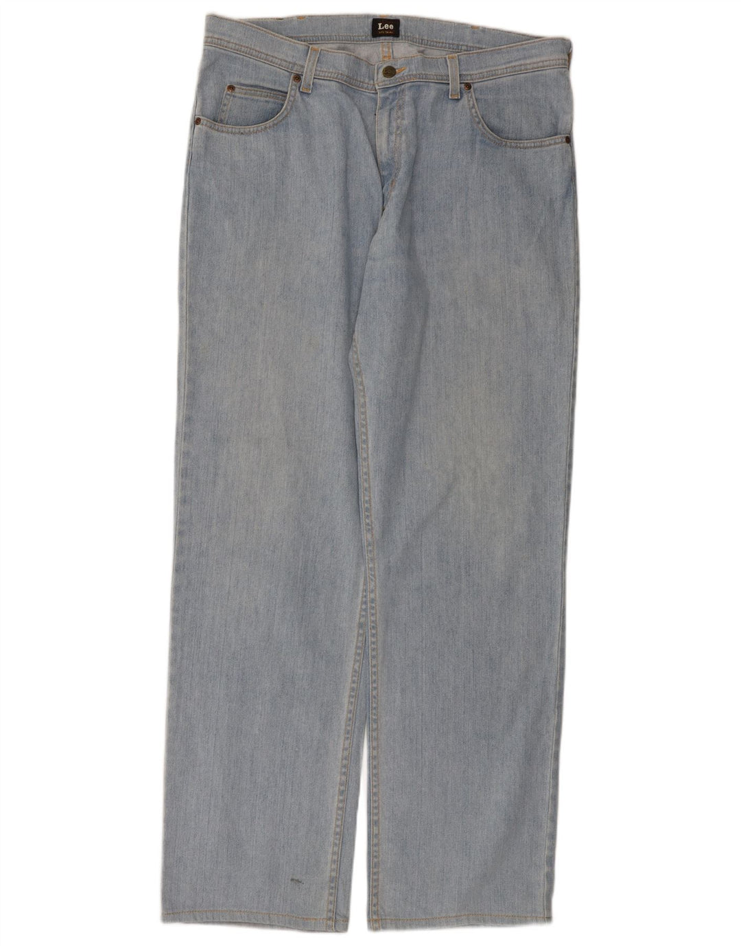 Lee Mens Brooklyn Straight Jeans W38 L34 Azul Algodão