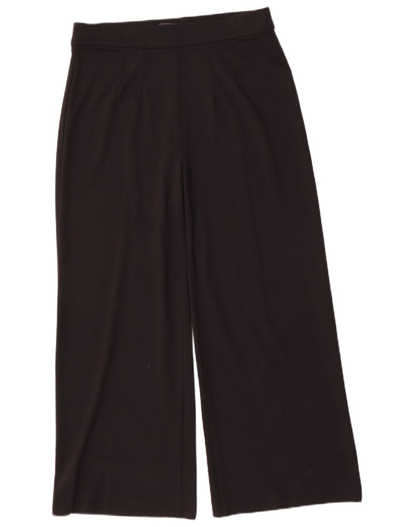 Calça casual feminina de perna larga Marks & Spencer Reino Unido 16 grande W34 L29 preta