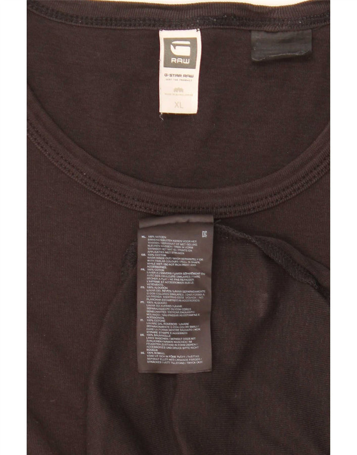 G-Star Mens Top Manga Longa XL Algodão Preto
