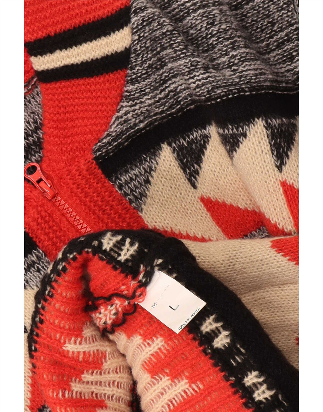 Suéter vintage masculino cardigan grande poliéster geométrico multicolorido