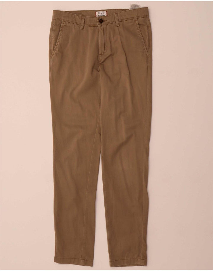 Calça Chino Masculina JACK & JONES W28 L32 Algodão Marrom