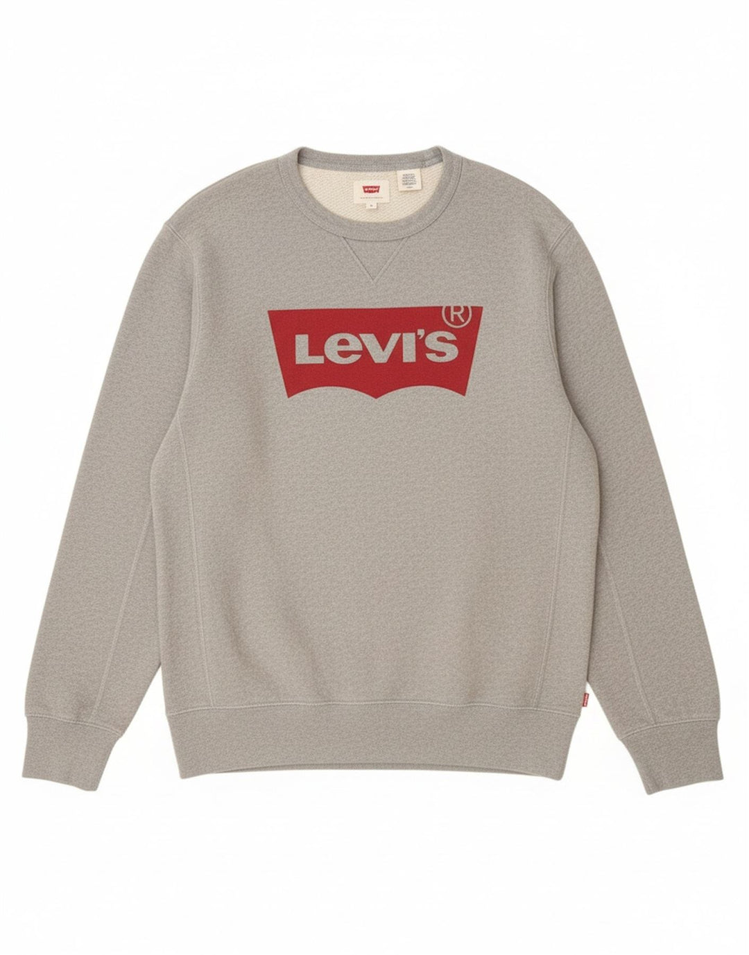 Levi's moletom gráfico masculino jumper pequeno algodão cinza