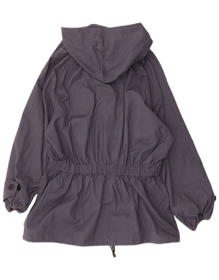 Jaqueta Anorak Vintage Feminina com Capuz IT 52 XL Azul Marinho