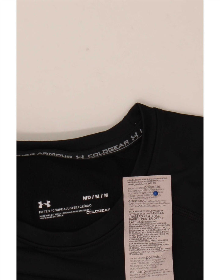 Under Armour Mens Cold Gear Top manga longa poliéster preto médio