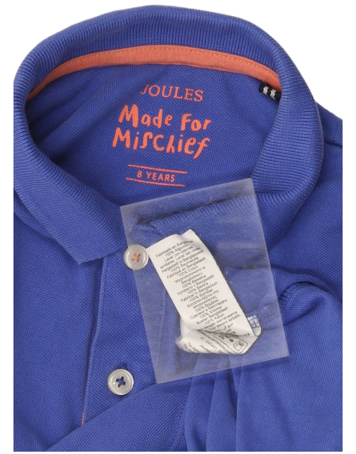 JOULES Camisa polo masculina 7-8 anos algodão azul