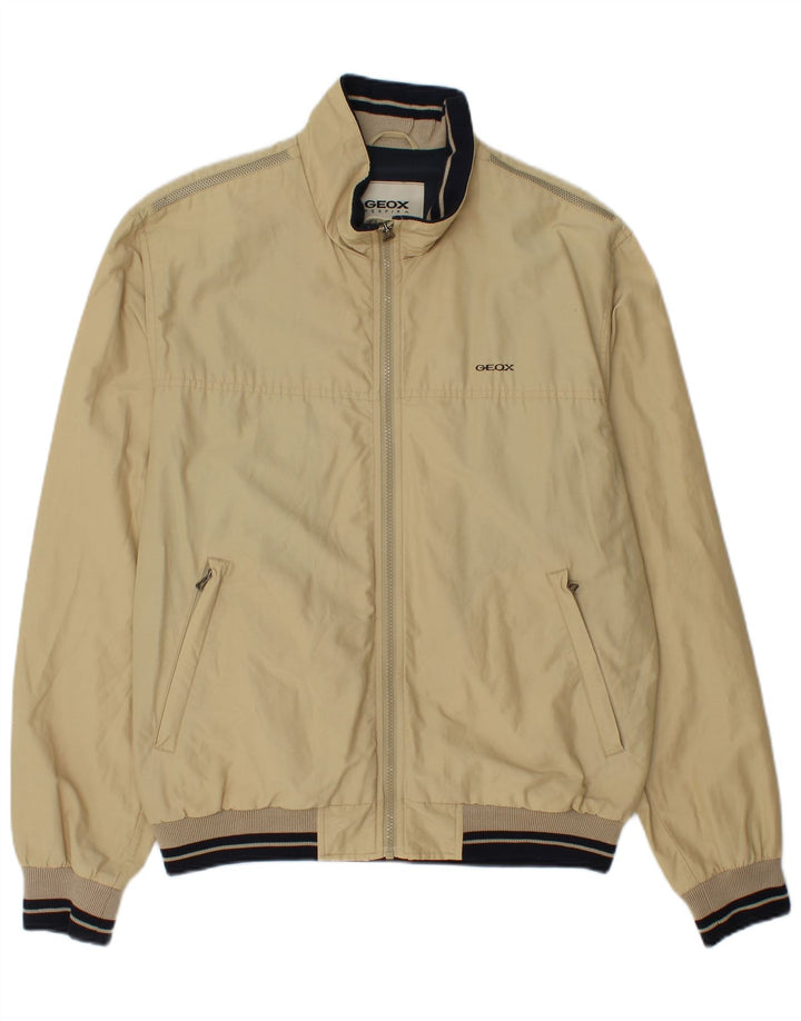 Jaqueta bomber masculina Geox UK 40 grande algodão bege