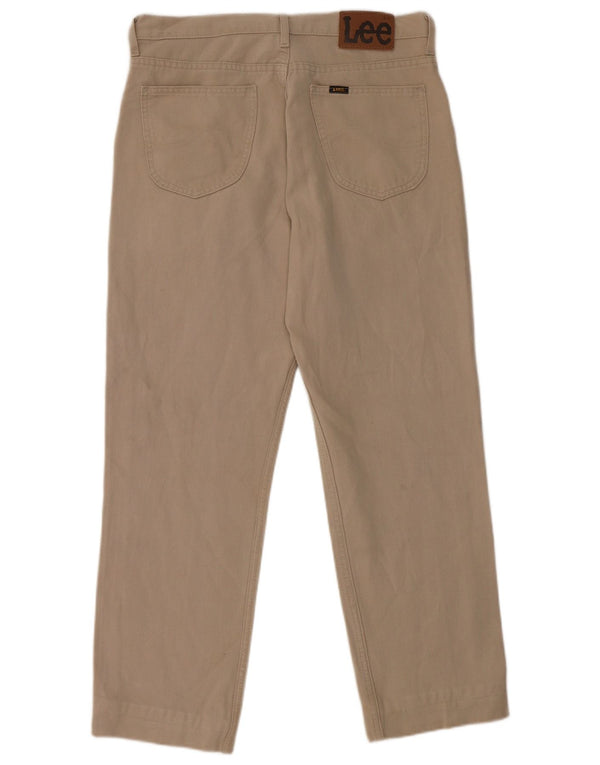 Lee Mens Portland Regular Fit Calça Casual W32 L30 Algodão Bege
