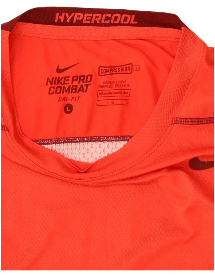 Camiseta masculina Nike Dri Fit Top grande bloco colorido vermelho