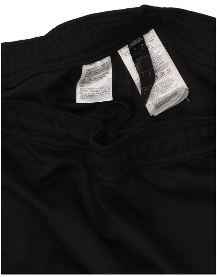 Calça de treino masculina Adidas grande poliéster preto
