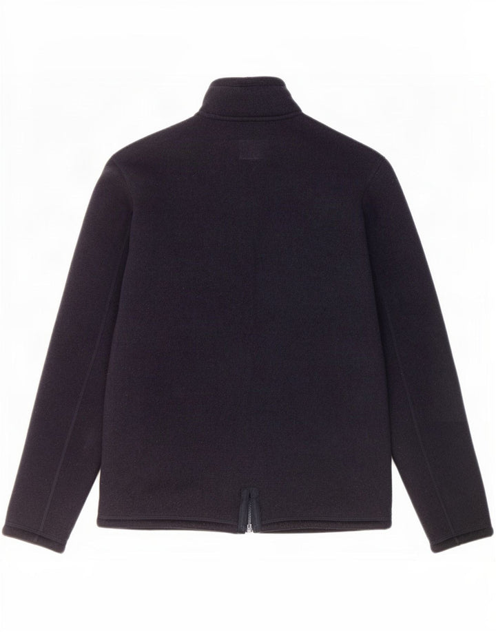 Jaqueta masculina de treino Sherpa da Marks & Spencer, poliéster azul marinho médio