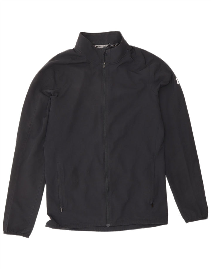 UNDER ARMOUR Mens Heat Gear Treino Top Jaqueta Pequena Poliéster Preto