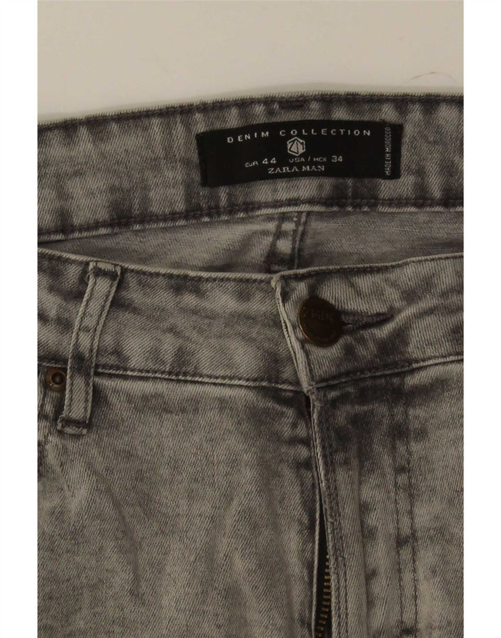 Zara Mens Slim Jeans EU 44 Grande W34 L30 Cinza