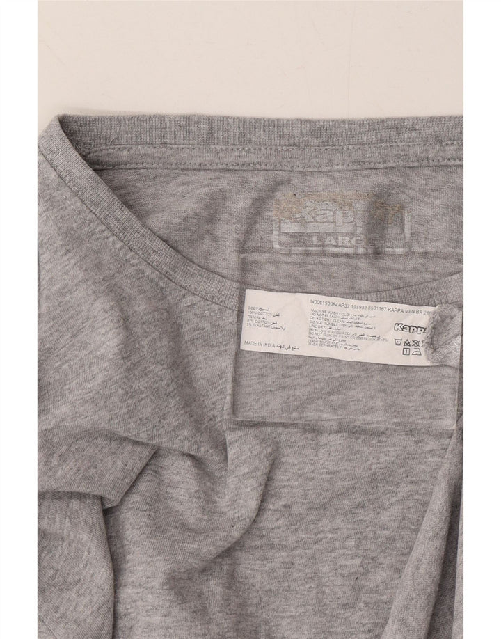 KAPPA Womens T-Shirt Top UK 16 Large Grey Cotton Vintage Kappa and Second-Hand Kappa from Messina Hembry 