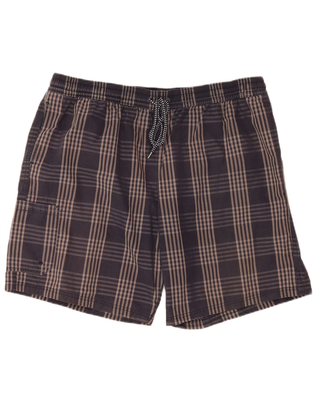 Shorts de natação masculino Cargo Marks & Spencer 2XL algodão xadrez azul marinho
