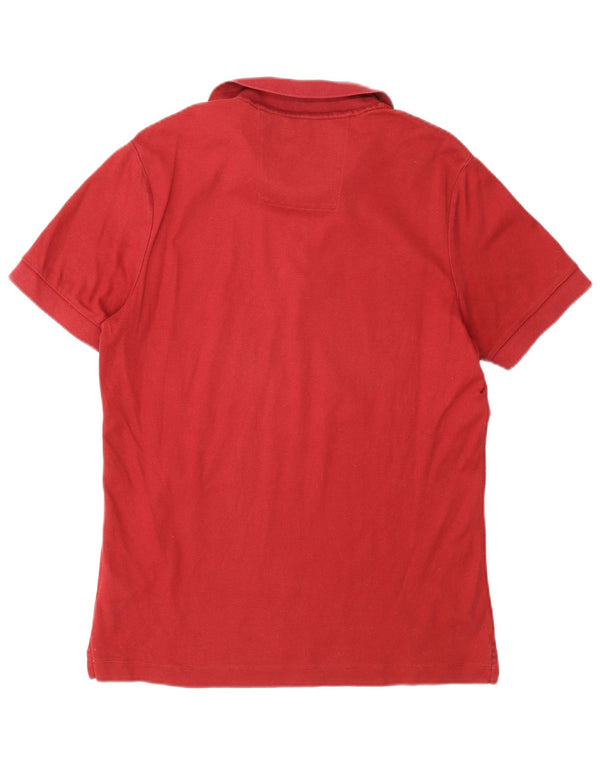 Calvin Klein Jeans Camisa polo masculina gráfica pequena algodão Borgonha