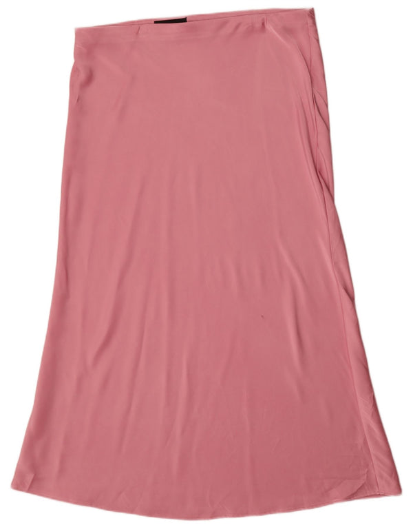 Zara Saia Midi Feminina Cintura Alta XL W32 Poliéster Rosa
