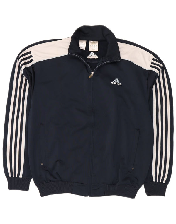 Adidas Mens Tracksuit Top Jacket UK 40/42 Médio Azul Marinho Colorblock