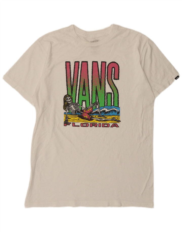 Camiseta Vans Masculina Classic Fit Graphic Top Médio Algodão Branco