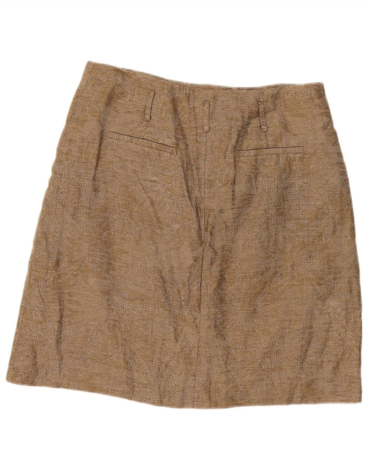 Minissaia feminina Massimo Dutti W34 grande bege floral