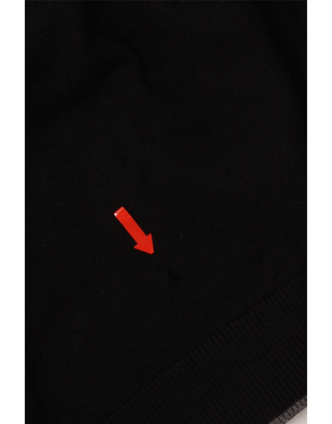 Suéter masculino Musto com decote em V, algodão preto médio