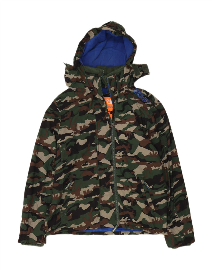 Jaqueta corta-vento masculina SUPERDRY UK 44 2XL camuflagem cáqui