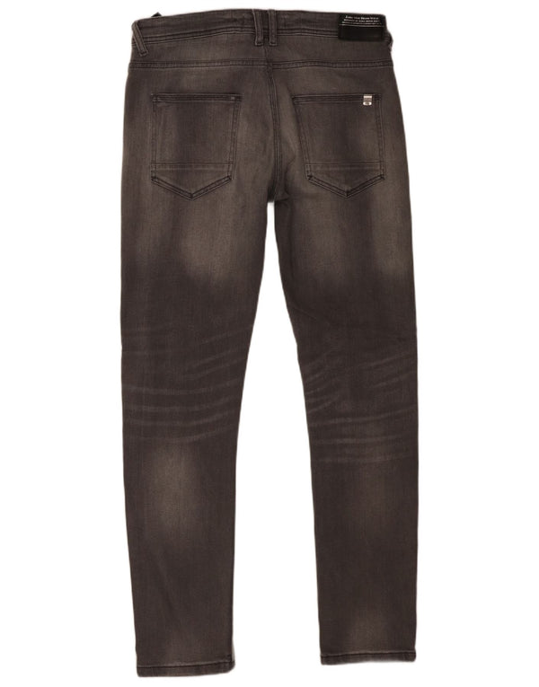 Zara Mens Slim Jeans EU 42 Grande W32 L30 Cinza Algodão