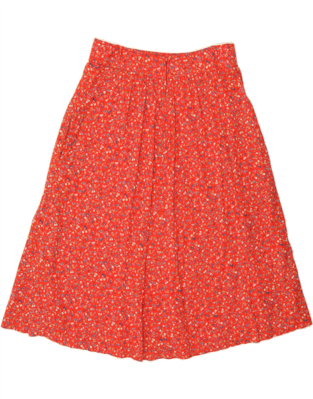 Saia evasê feminina VINTAGE IT 42 médio W30 vermelho floral
