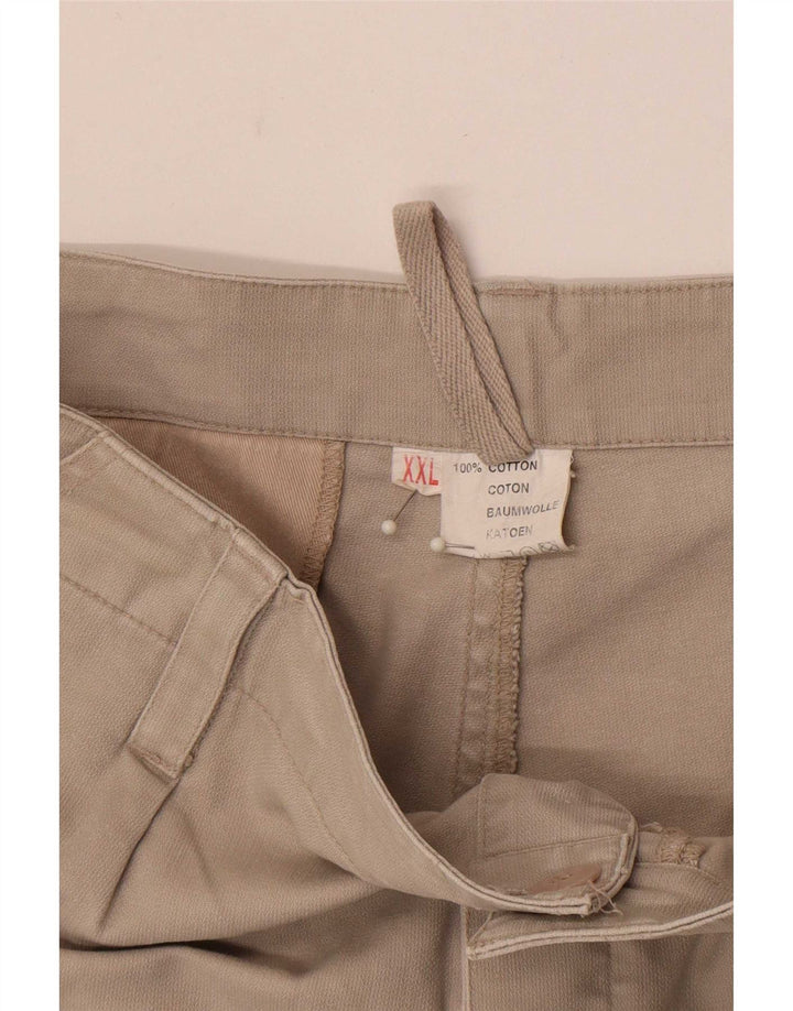 Shorts cargo masculino vintage 2XL W38 algodão cinza