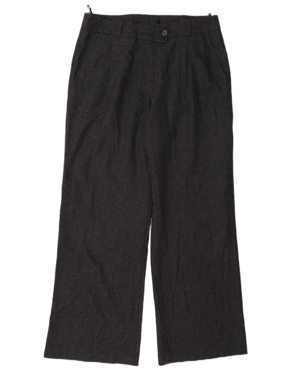 Calça feminina de cintura alta Marks & Spencer Reino Unido 14 grande W34 L33 cinza