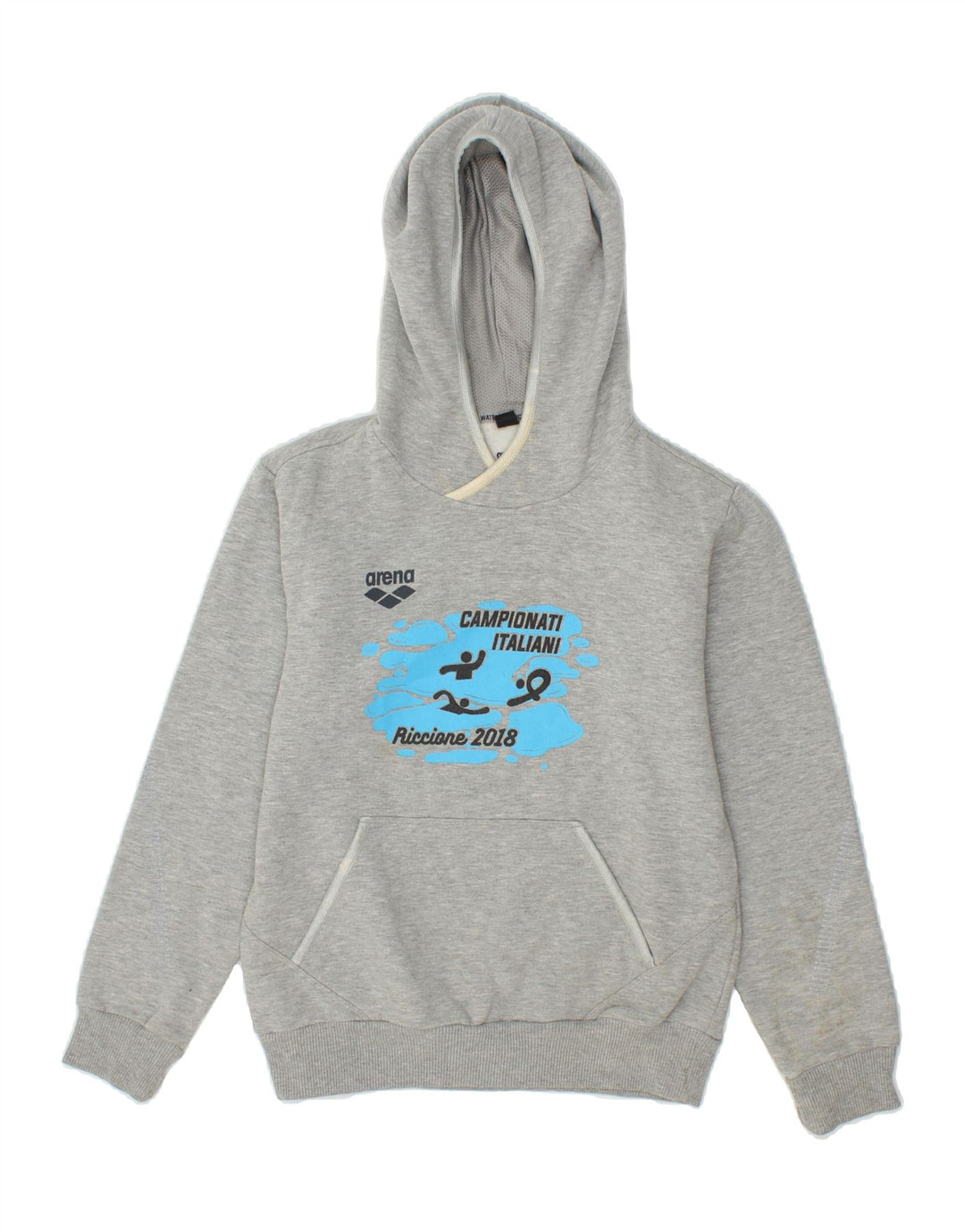 ARENA Boys Graphic Hoodie Jumper 12-13 Years Grey Cotton Vintage Arena and Second-Hand Arena from Messina Hembry 