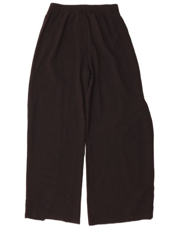 Zara Calça feminina casual cintura alta perna larga médio W30 L29 preta
