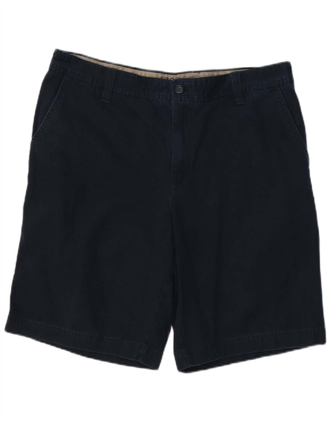 Shorts chino masculino IZOD água salgada W36 grande algodão azul marinho