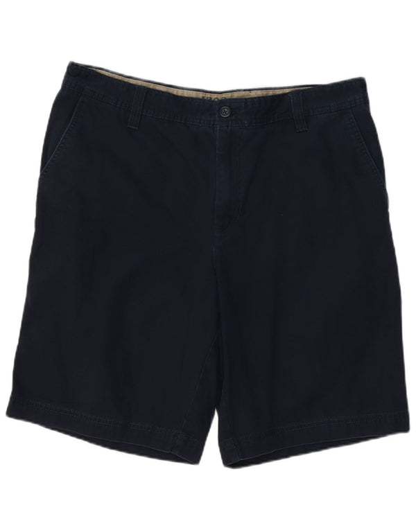 Shorts chino masculino IZOD água salgada W36 grande algodão azul marinho