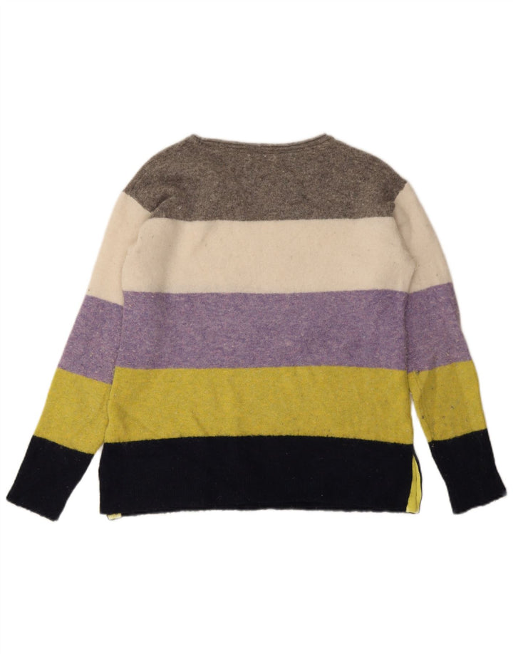 Suéter feminino com gola canoa White Stuff Reino Unido 12 médio multicolorido