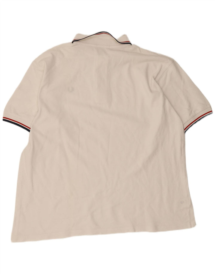 Camisa polo masculina Fred Perry XL algodão branco