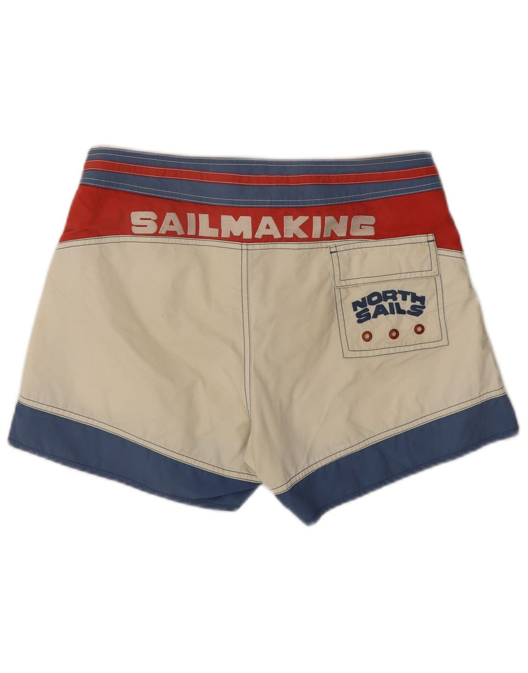 Shorts de natação feminino North Sails UK 14 médio off white colorblock