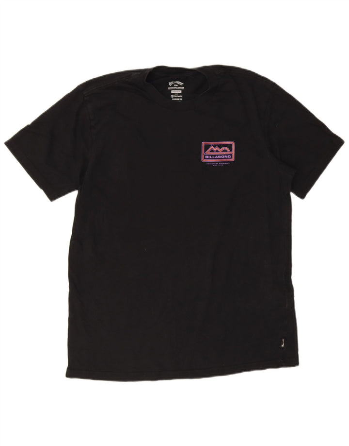 Camiseta gráfica masculina Billabong Top médio de lã preta