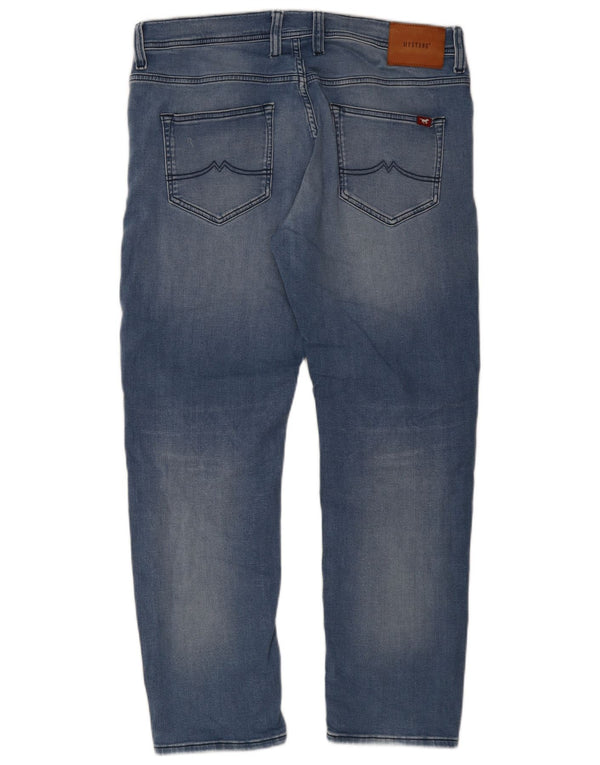 Mustang Mens Oregon Slim Jeans W35 L30 Azul Algodão