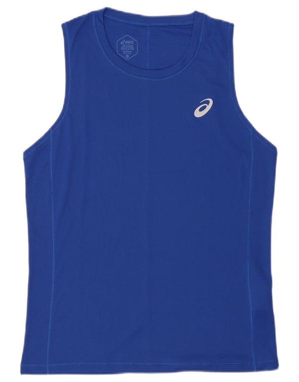 Asics Mens Vest Top Médio Azul Poliéster