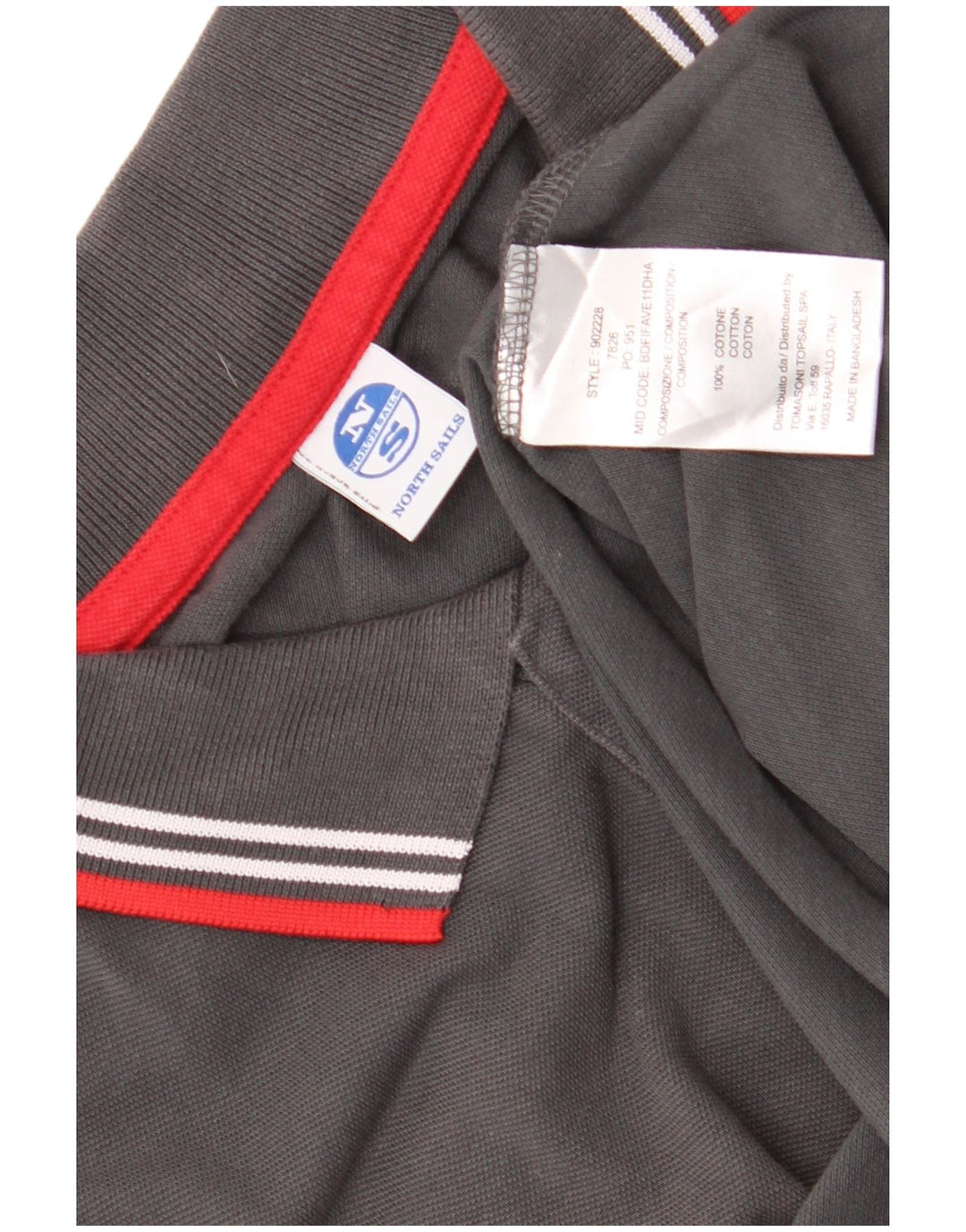 Camisa polo masculina North Sails grande algodão cinza