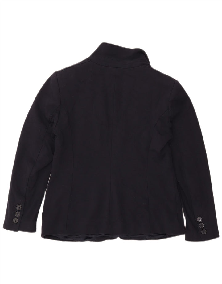 Jaqueta blazer feminina Marks & Spencer com 1 botão Reino Unido 12 médio azul marinho