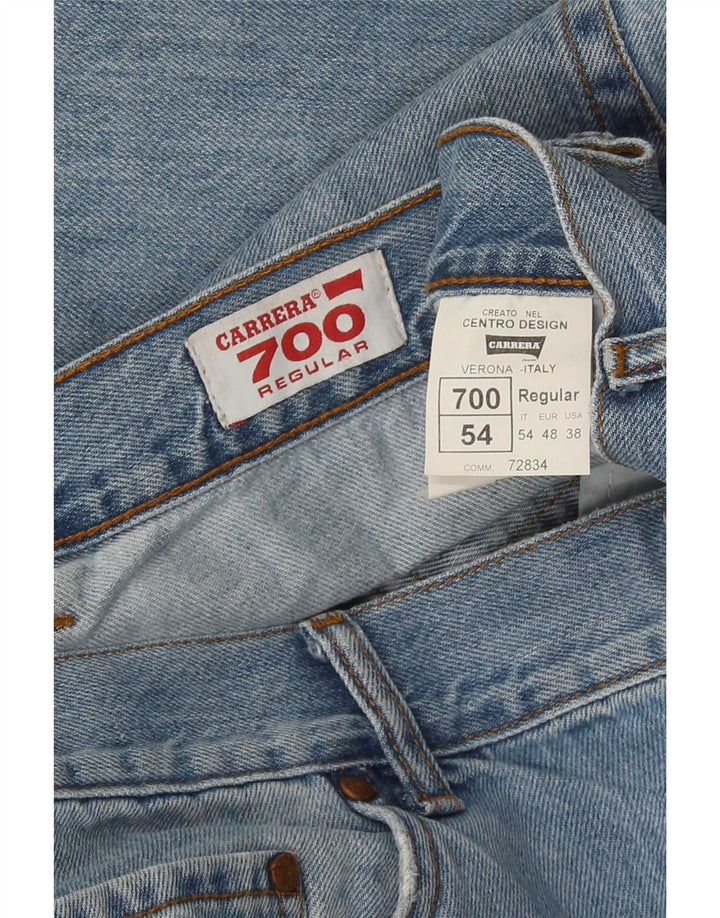 Carrera Masculino Regular Tapered Jeans W38 L34 Azul Algodão
