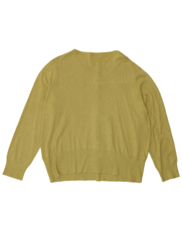 Suéter cardigã feminino Marks & Spencer UK 20 2XL viscose verde